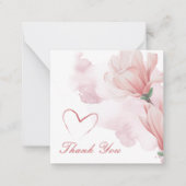 Moderne Aquarellblumen Mitteilungskarte (Vorderseite)