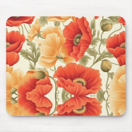 Moderne Aquarellblumen Mousepad (Vorne)