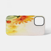 Moderne Aquarellblumen & personalisiertes Bild iPhone Hülle (Rückseite (Horizontal))