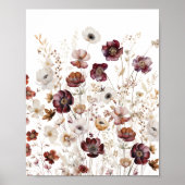 Moderne Aquarellblumen Poster (Vorne)