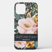 Moderne Aquarellblumen und Blattwerk beste Mutter Case-Mate iPhone Hülle (Rückseite)