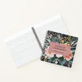 Moderne Aquarellblumen und edles Blattwerk Notizblock (Innenseite)