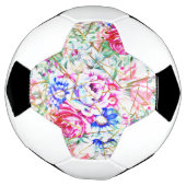 Moderne Aquarellblumen und Golddreiecke Fußball (Gedreht)