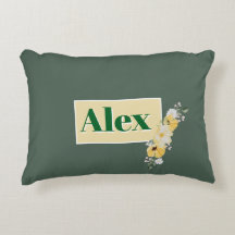 Moderne Aquarellblumen und grüner Hintergrund