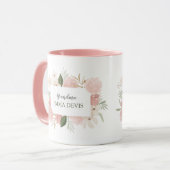 Moderne Aquarellblumenschrift elegante Oma Tw Tasse (Vorderseite Links)