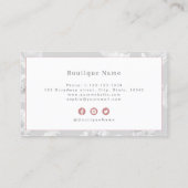 Moderne Aquarellblütengold Rose beruflich Visitenkarte (Rückseite)