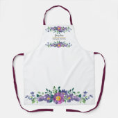 Moderne Aquarellblütenschrift elegante Oma Schürze (Vorderseite)