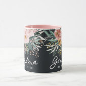 Moderne Aquarellblütenschrift elegante Oma Tasse (Zentrum)