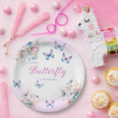 Moderne Aquarellbrötchen Flora Babydusche Pappteller (Party)