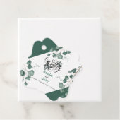 Moderne Aquarellbrunnen-Eukalyptus-Hochzeit Geschenkanhänger (Beispiel)