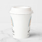 Moderne Aquarellbrunnendusche im Stile eines Babys Pappbecher (Rechts)