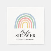 Moderne Aquarellbrunnendusche im Stile eines Babys Serviette (Vorderseite)