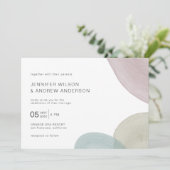 Moderne Aquarellbrush | Einladung zum Hochzeitsess (Stehend Vorderseite)