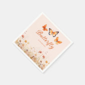 Moderne Aquarellbutterfly BläsernBaby-Dusche Serviette (Ecke)