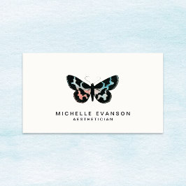 Moderne Aquarellbutterfly Elegantes Logo Visitenkarte