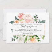 Moderne Aquarelldusche Rosa Blütenspülung Einladung (Vorderseite)