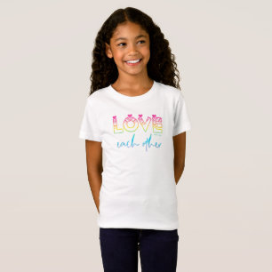 Moderne Aquarellenbogen-Liebe T-Shirt