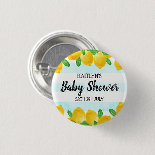 Moderne Aquarellendusche Tree Baby Dusche Button