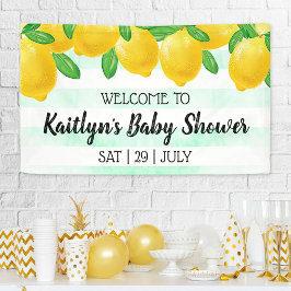 Moderne Aquarellendusche Tree Baby Dusche Herzlich Banner