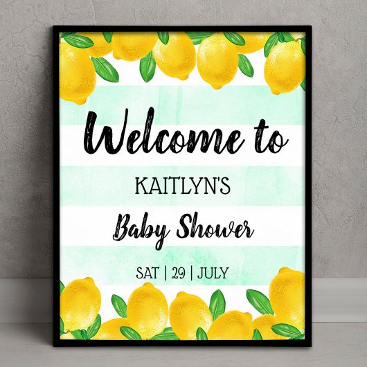 Moderne Aquarellendusche Tree Baby Dusche Herzlich Poster