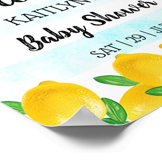 Moderne Aquarellendusche Tree Baby Dusche Herzlich Poster (Ecke)