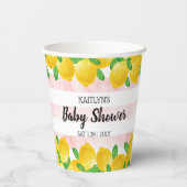 Moderne Aquarellendusche Tree Baby Dusche Pappbecher (Rückseite)