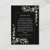 Moderne Aquarellenküche Hochzeit Vielen Dank Platzkarte (Vorderseite)