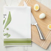 Moderne Aquarellerbsen Küchentücher (Viertel Falte)