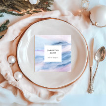 Moderne Aquarellfarbe Abstrakt Blau Rosa Aquamarin