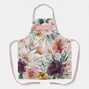 Moderne Aquarellfarbe florrosa mädchenhaft elegant Schürze