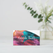 moderne Aquarellfarbe lila abstrakte Gewohnheit Visitenkarte (Stehend Vorderseite)