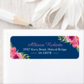 Moderne Aquarellfarbe Lila Rosa Blütenblau (Insitu)