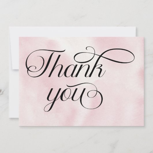 Moderne Aquarellfarbe Rosa Cloud Nine Baby Dusche Dankeskarte (Vorderseite)