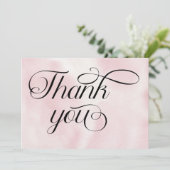 Moderne Aquarellfarbe Rosa Cloud Nine Baby Dusche Dankeskarte (Stehend Vorderseite)