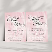 Moderne Aquarellfarbe Rosa Cloud Nine Baby Dusche Einladung