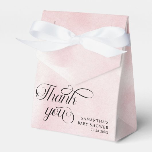 Moderne Aquarellfarbe Rosa Cloud Nine Baby Dusche Geschenkschachtel (Vorderseite)