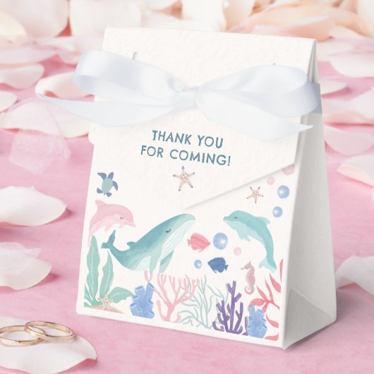 Moderne Aquarellfarbe unter der Sea Baby Dusche Geschenkschachtel (Hochzeit)