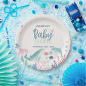 Moderne Aquarellfarbe unter der Sea Baby Dusche Pappteller (Party)