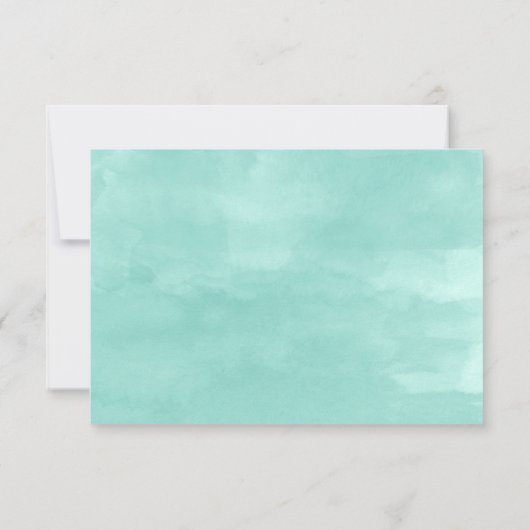 Moderne Aquarellfarbe Werden Sie meine Zimmermädch Einladung (Rückseite)