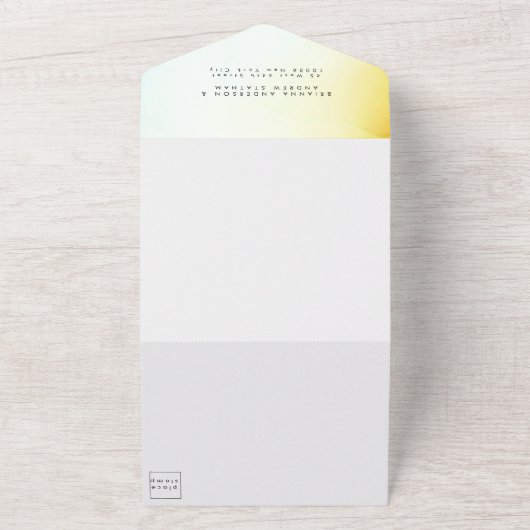 Moderne Aquarellfarben alles in einem Einzel All In One Einladung (Außenbereich)