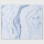 Moderne Aquarellfarben Blau-Graue Marmormor-Wirbel Geschenkpapier (Flach)