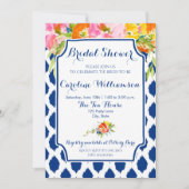 Moderne Aquarellfarben Blume Bridal Dusche Einladu Einladung (Vorderseite)