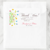 Moderne Aquarellfarben-Blume Rechteckiger Aufkleber (Tasche)