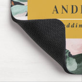 Moderne Aquarellfarben, Blumen und Blätter elegant Mousepad (Ecke)