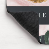 Moderne Aquarellfarben, Blumen und Blätter elegant Mousepad (Ecke)