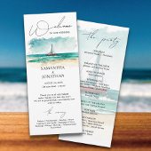 Moderne Aquarellfarben, einfach blaue Ozeane Kreuz Programm