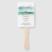 Moderne Aquarellfarben, einfache Hochzeitsfeier Fächer (Vorderseite)