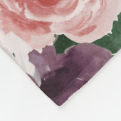 Moderne Aquarellfarben florelegant Fleecedecke (Ecke)
