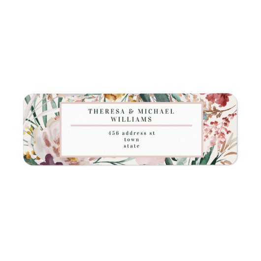 Moderne Aquarellfarben floriert elegant personalis (Vorne)