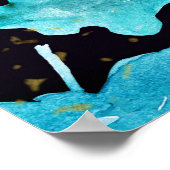 Moderne Aquarellfarben Frucht auf schwarzem Kissen Poster (Ecke)